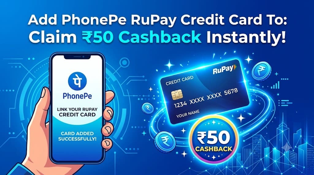 Add PhonePe RuPay Credit Card To: Claim ₹50 Cashback Instantly!